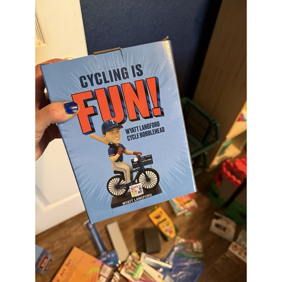 Other - 2025 Texas Rangers Wyatt Langford ( cycle bobblehead) Available 5/12/25